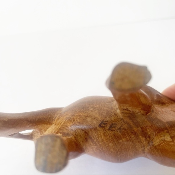 Pair of hand carved wild  animals impala and water buffalo - Picture 5 of 10